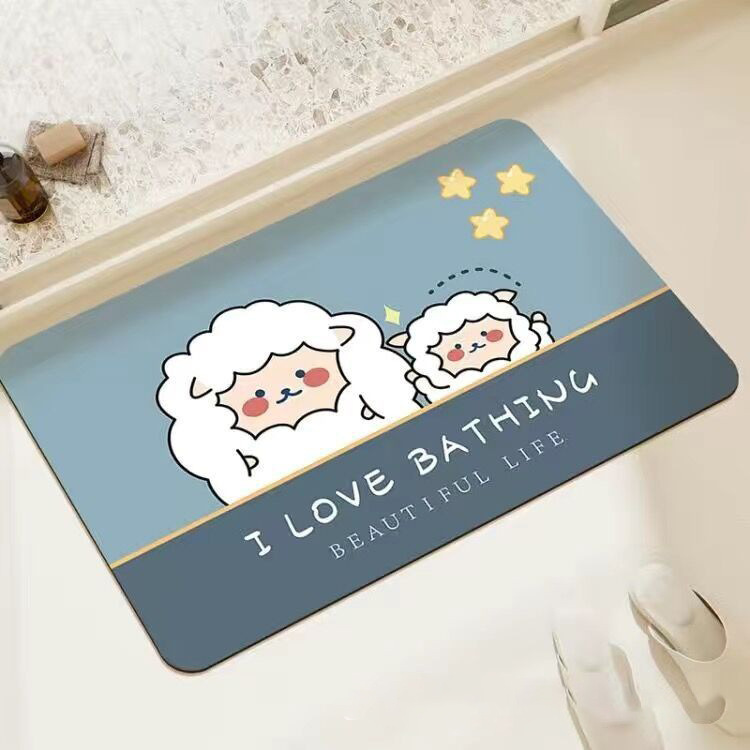 浴室マット入り口珪藻泥吸水滑り止めマットトイレトイレ入戸床マット家庭用マット|undefined