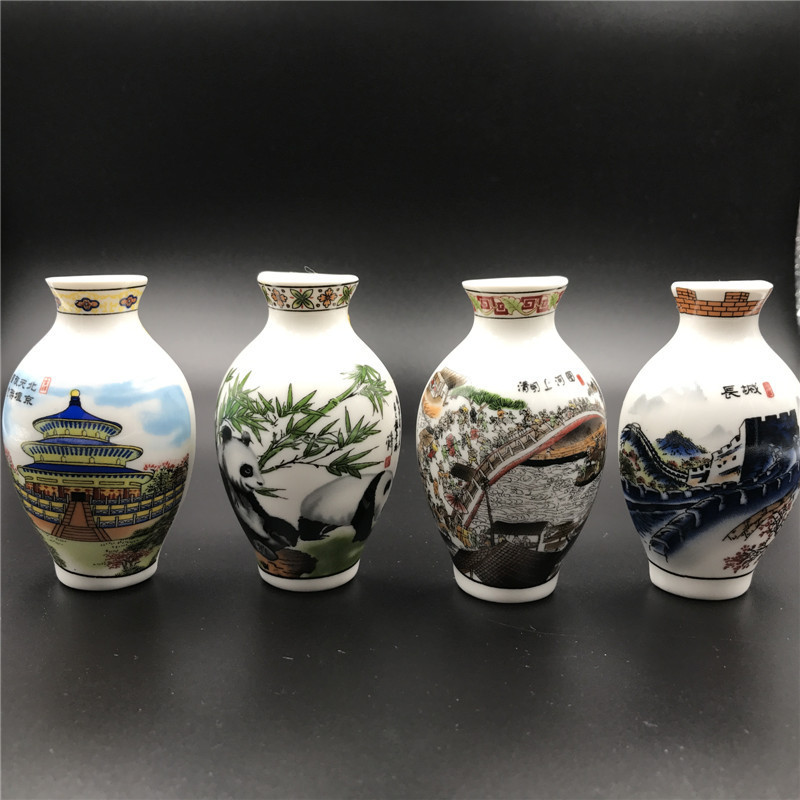中国風陶磁器青花磁器花瓶冷蔵庫に記念品を貼った家庭装飾品ビジネスは老外ギフト磁石大を送る|undefined