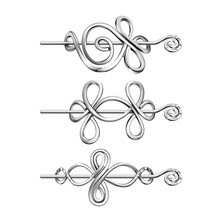 国潮复古风合金发簪三件套新娘盘发束发头饰跨境维京人镂空发钗