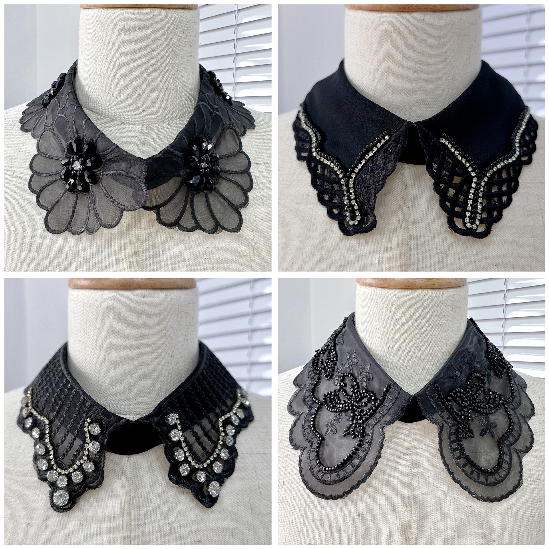 Organza bordado falso collar Chanel estilo hebilla decorativa collar pequeño vestido de estilo coreano todo fósforo collar fábrica de Ventas Directas image 2