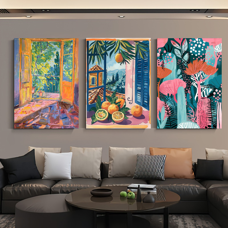 Modern Simple Dopamine Plant Living Room Decorative Painting Abstract Canvas Painting Hallway Hanging Painting HD Inkjet Painting Core Modern Simple Dopamine Plant Living Room Decorative Painting Abstract Canvas Painting Hallway Hanging Painting HD Inkjet Painting Core