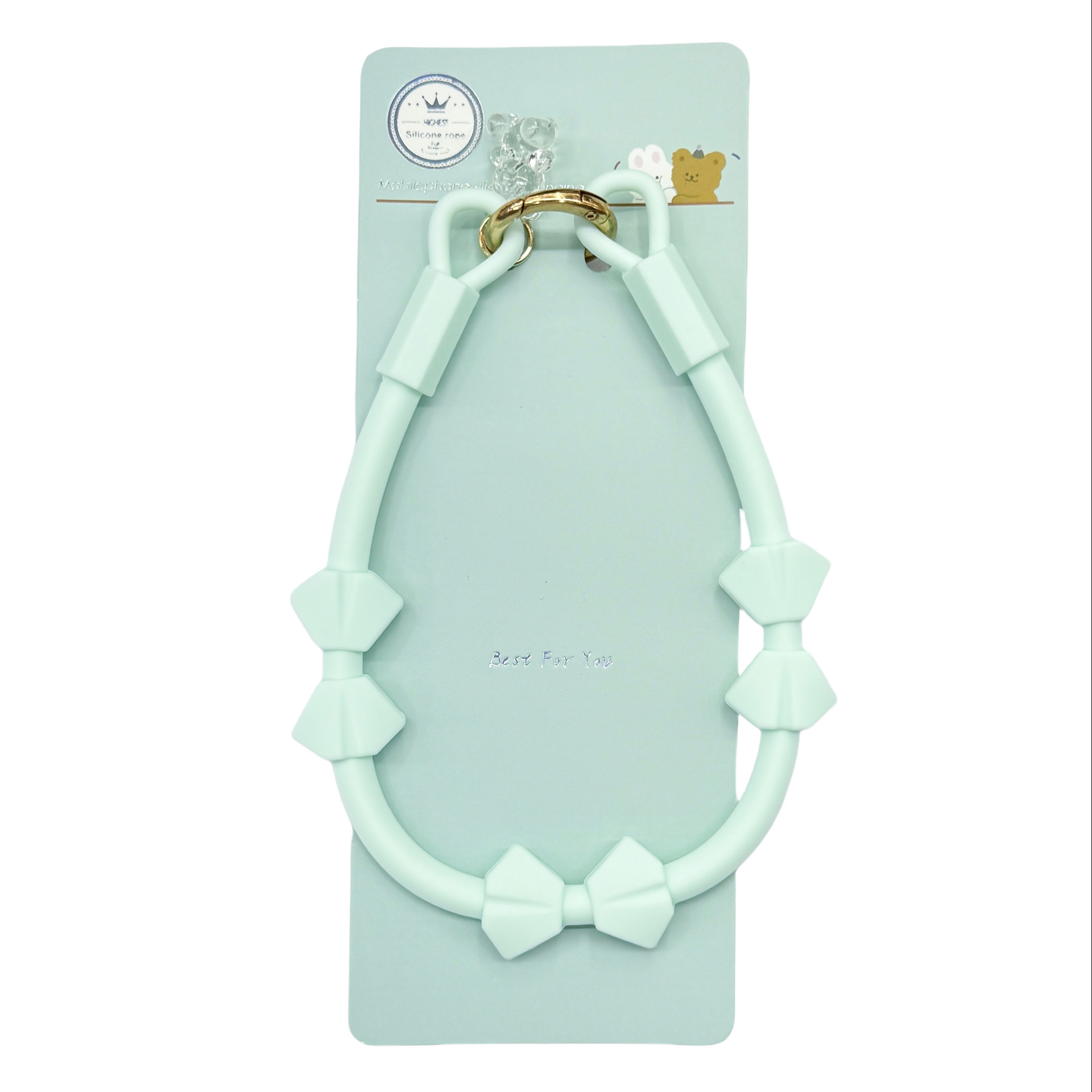 Boutique hecha a mano ins viento de alta calidad teléfono móvil colgante arco pulsera de silicona de moda teléfono móvil colgante / corto colgante