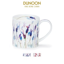 英国DUNOON丹侬薰衣草骨瓷马克杯花卉陶瓷杯子高颜值咖啡杯水杯子