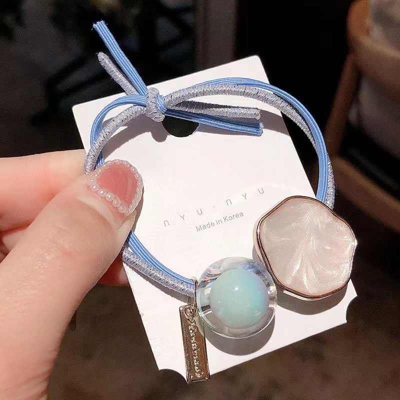 Elástico joyas de cabello de moda con frijoles frescos M anillo de cereza cuerda de cabello al por mayor de la banda de goma cabeza de 100 bolas de cabello rojo una variedad de alta elástica