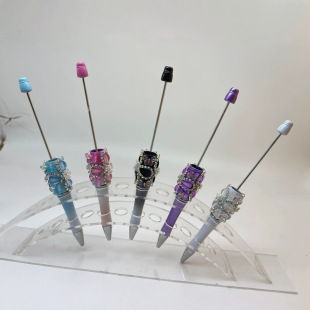 [Creative DIY four-leaf clover beaded pen] beaded pen holder handmade student ballpoint pen blind box pen