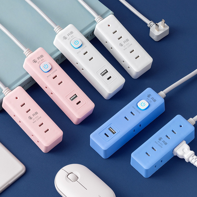 Two-pin plug Cube small socket mini usb multi-function plug plug board converter plug board with wire household