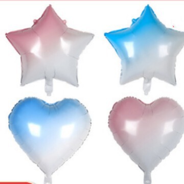 18 inch gradient five-pointed star love pink white blue white aluminum balloon party layout helium floating across the border 18 inch gradient five-pointed star love pink white blue white aluminum balloon party layout helium floating across the border