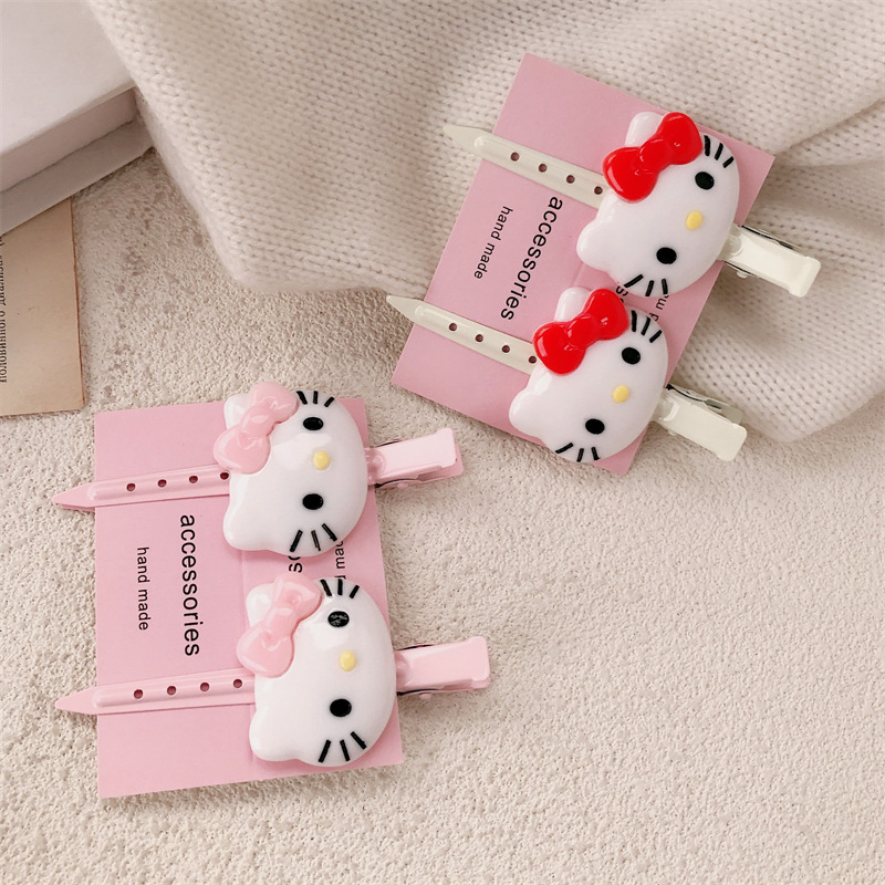 Horquilla de gato grande, clip de flequillo lateral de la frente femenina, posicionamiento de maquillaje, clip de una palabra sin costuras, tocado de niña