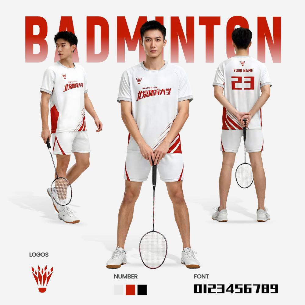 2025 New Club Sports Competition Men's Badminton Suit Quick-Drying