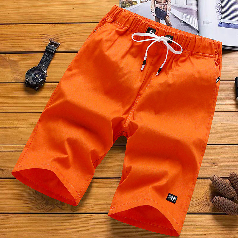 Pantalones de playa casuales para hombres, pantalones cortos de verano de cinco puntos, pantalones largos y sueltos para hombres, fábrica de siete puntos.