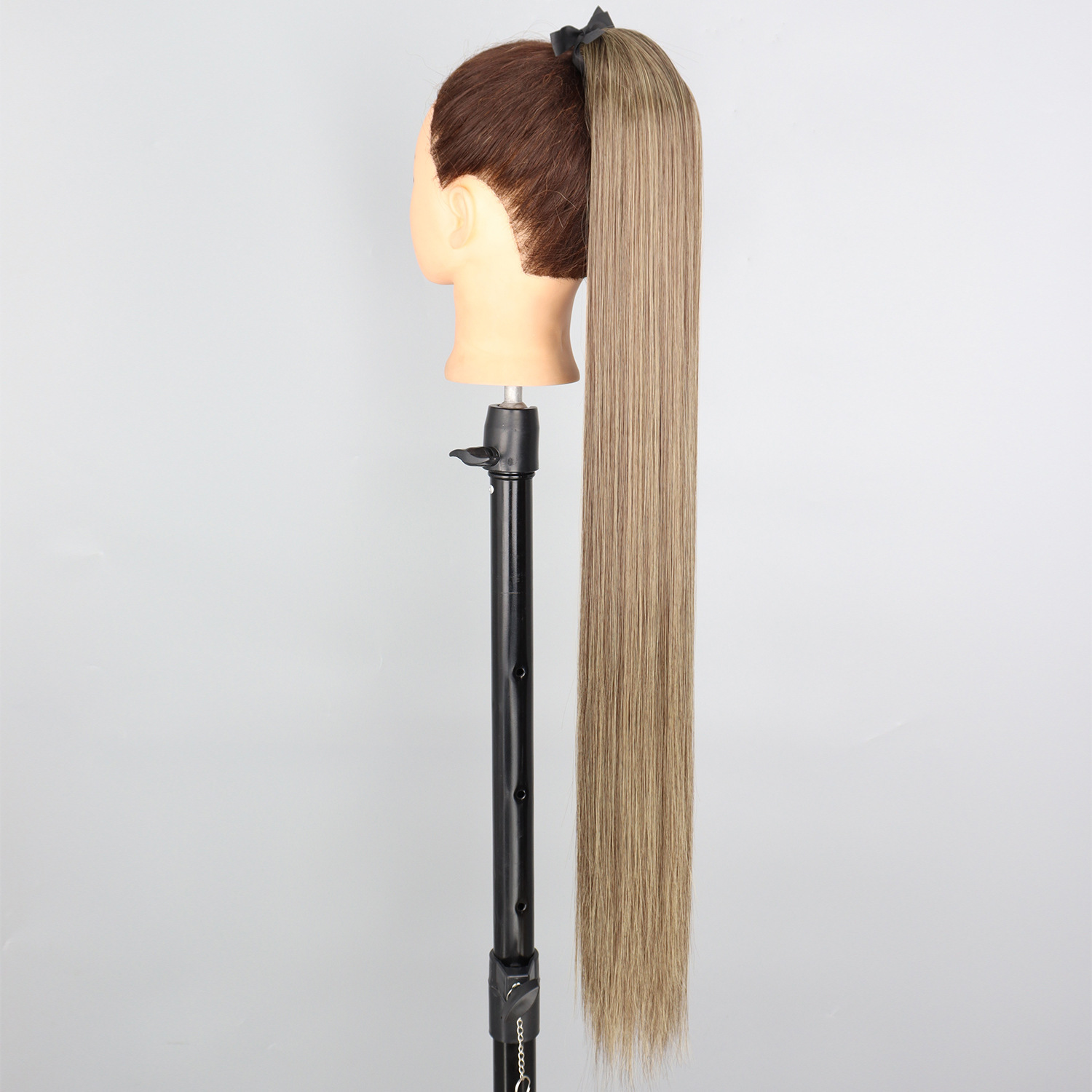 85CM correa de cola de caballo fibra química peluca damas 34 pulgadas extensiones de cabello recto