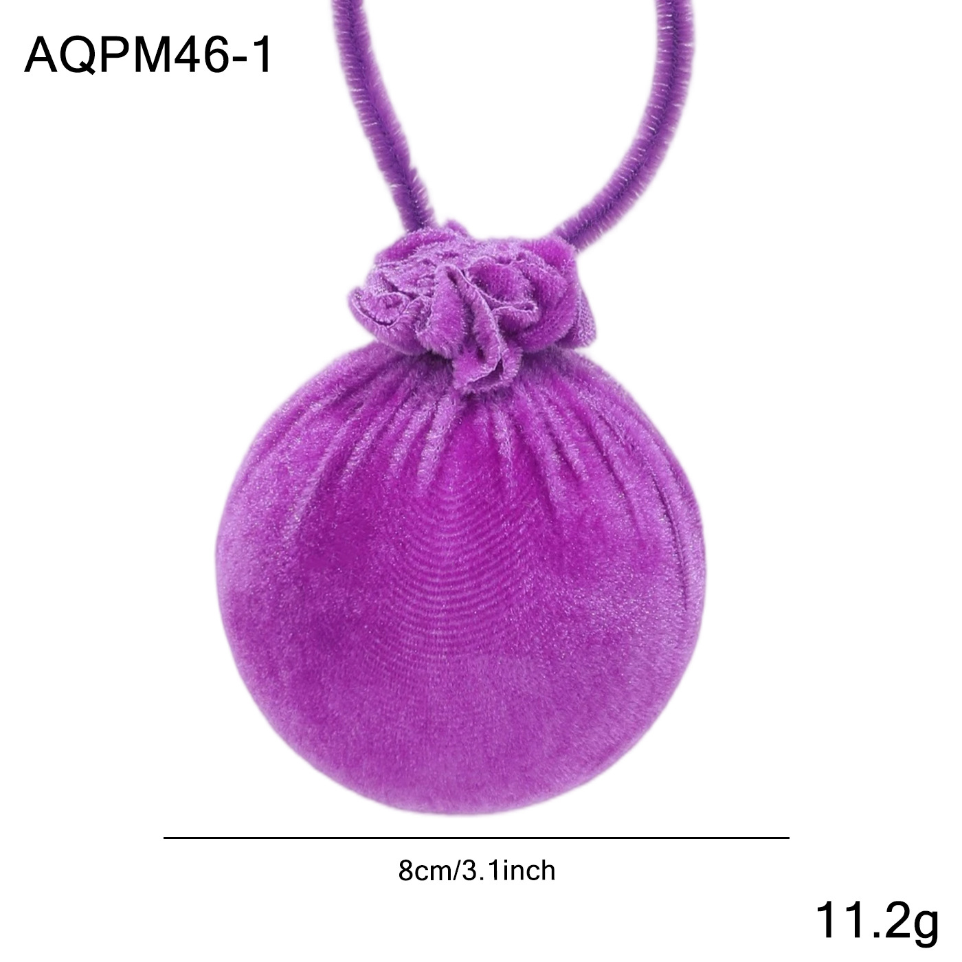 Nuevo producto de tela de flocado púrpura bola de Navidad árbol de Navidad decoración colgante bola colgante decoración