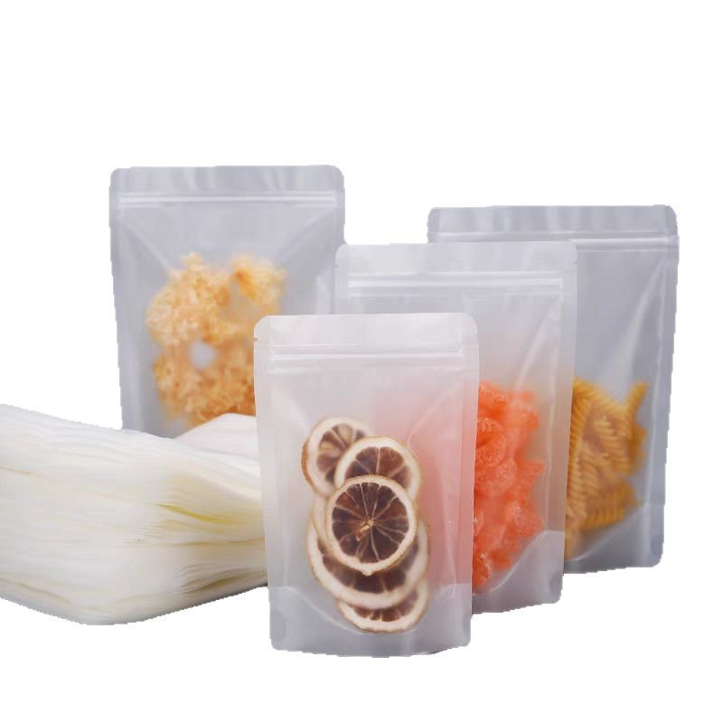 つや消し透明食品グレード自立ジップロックバッグティーナッツスナック防湿密封包装袋メーカー直接供給|undefined