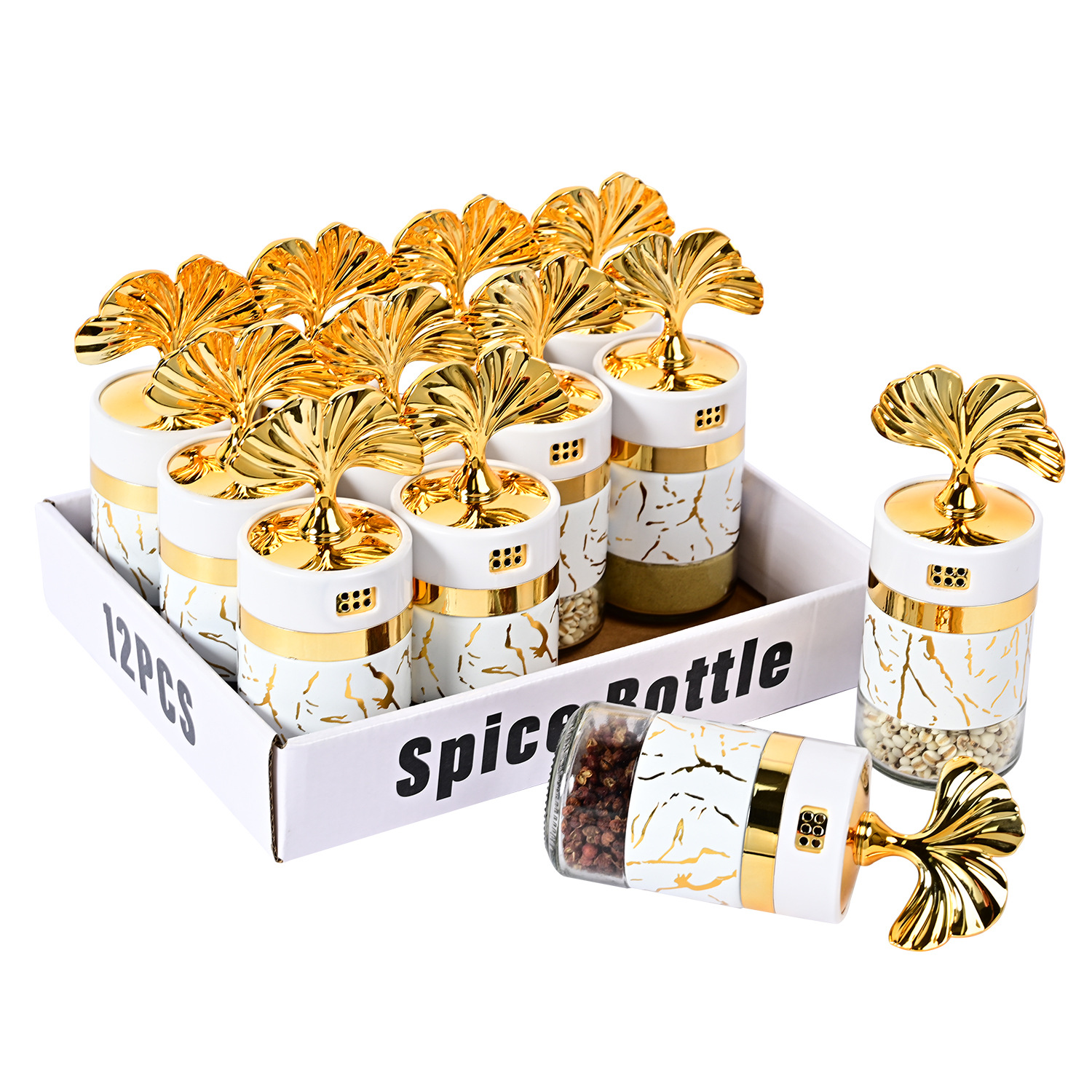 Amazon nuevo hogar cocina a prueba de humedad de vidrio sellado condimento botella cocina sabor sal condimento botella traje