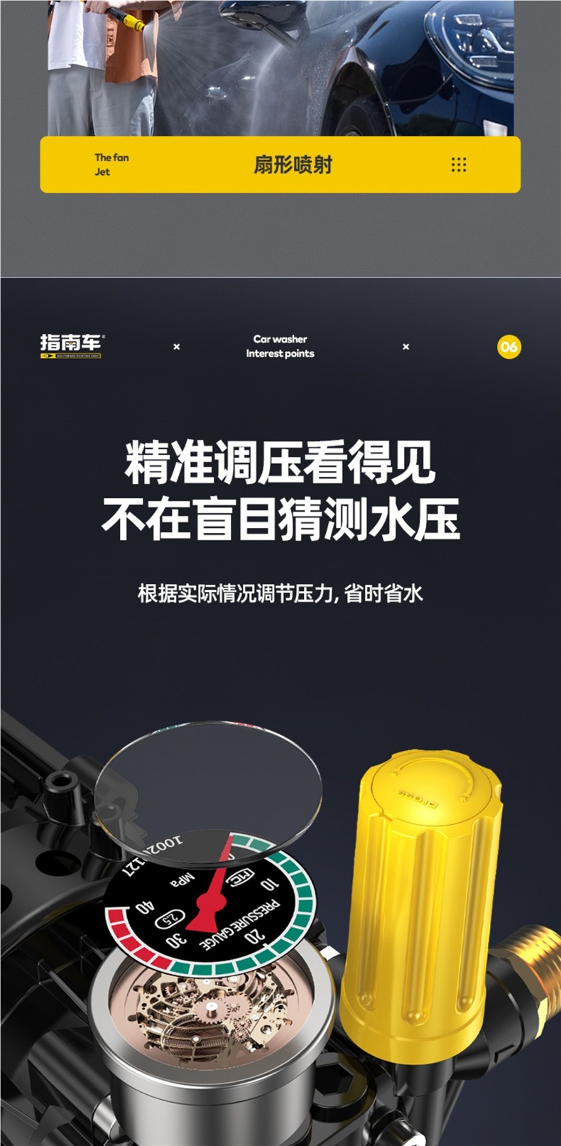 Guide Car Household High-Pressure Car Washer Water Pump 220V High-Power Portable Car Cleaning Water Gun Magic Cleaning Machine
