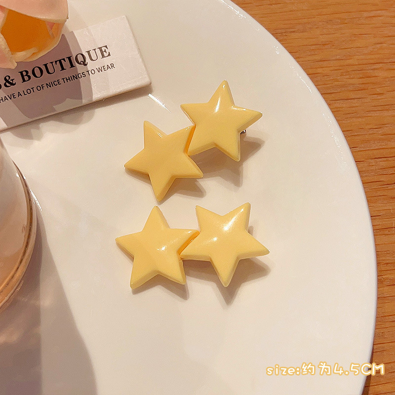 Pinza para el cabello de dopamina sin costuras de color caramelo clip lateral femenino flequillo clip para el cabello roto tocado clip de pico de pato y2k horquilla de una palabra