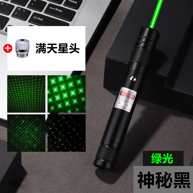 láser de carga directa puntero láser verde super brillante recargable luz verde de larga duración antorcha astronómica de alta potencia