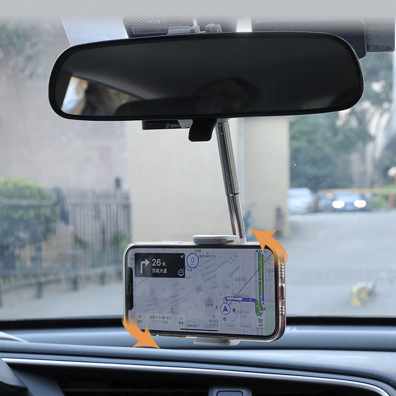 車載手機車載支架智能固定夾后座導航後視鏡支架新款防抖廠家批發