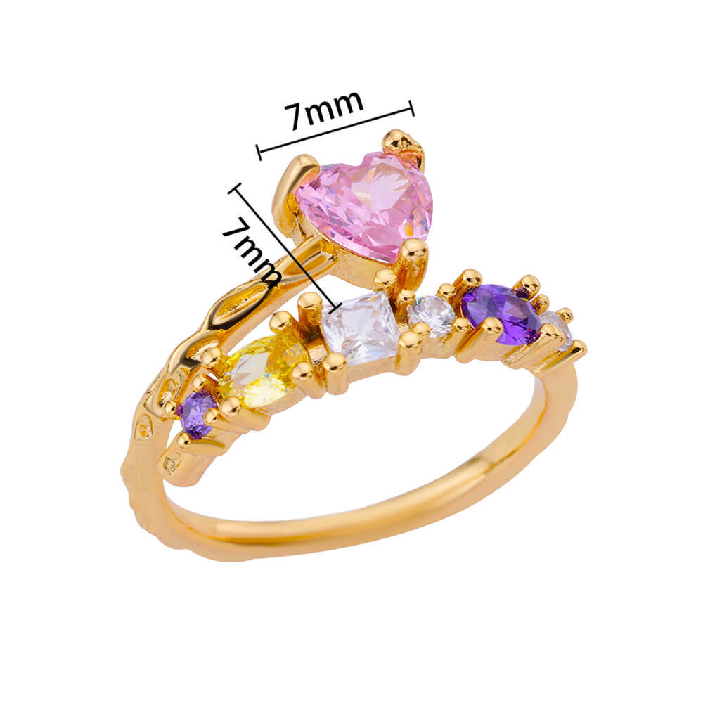 10g Weight Zircon Inlay Material Rings Classification Adjustable Ring Size 1 Piece Quantity Daily Occasion Copper Material Irregular, Heart Shape Pattern All Seasons Season Women's Gender Plating Design Elegant, Simple Style Style Wholesale Jewelry Elegant Simple Style Irregular Heart Shape Copper Zircon Plating Rings 6