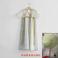 Летнее платье для девочек Hanfu 2025, короткий рукав, древний стиль, фееричный дизайн, улучшенная модель рукипу, тонкий стиль.