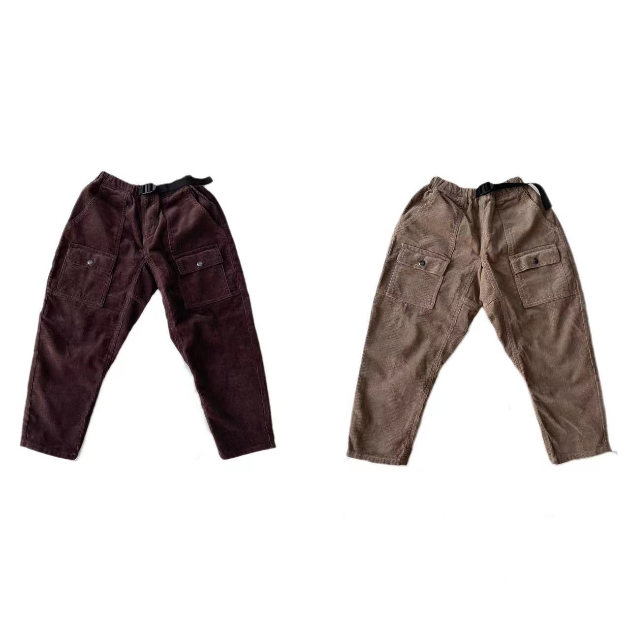 Demi-season children's Japanese retro solid color corduroy trousers…