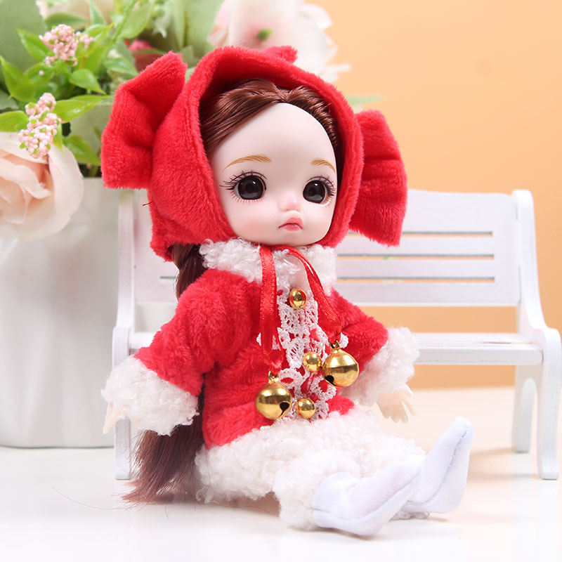 17cm Multi-joint Constant Tide Confused Barbie Doll New Year Festive Dress Up Doll Girl Play Home Toy