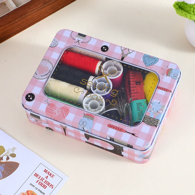 Новая любовь железная коробка шитье швейный костюм путешествия портативный швейная коробка многофункциональная швейная сумка оптом