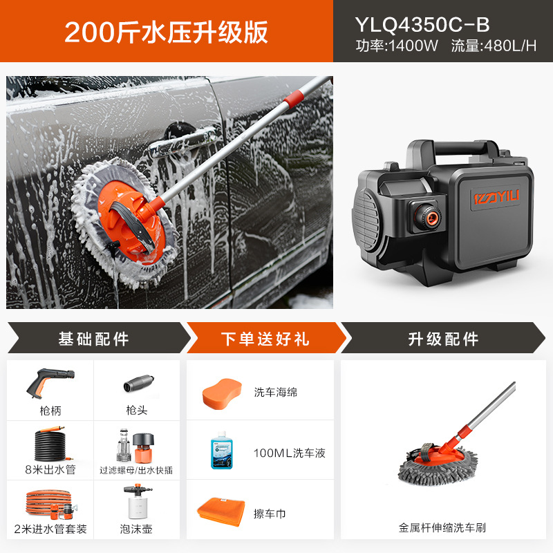 Xǐchējī – Car washing machine Car Washer - 200-psi-short-gun-upgraded