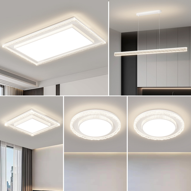 Lámpara de sala de estar, atmósfera moderna, simple, 2025, nueva luz principal de la sala, lámpara de techo súper brillante, paquete de toda la casa