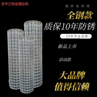 定制热镀锌电焊网铁丝网围栏网格钢丝网养鸡养殖护栏家用阳台防护