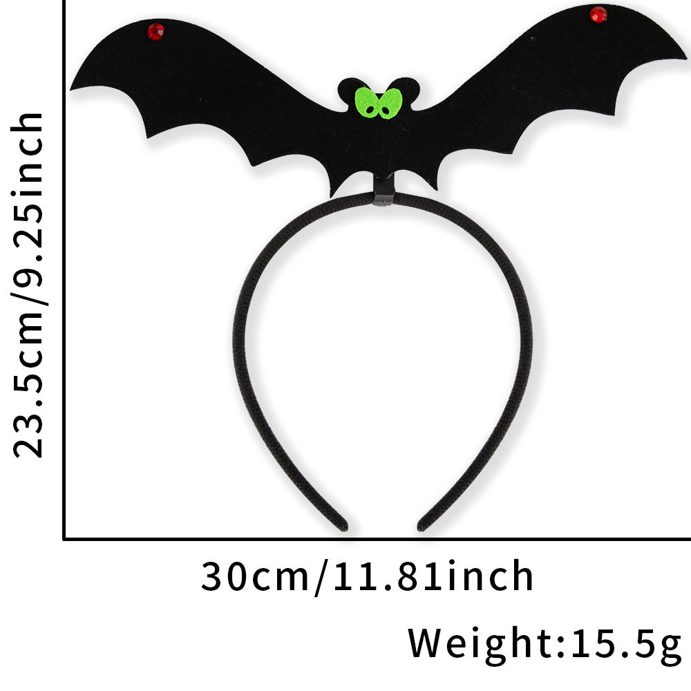 Nuevas gafas de murciélago de Halloween, banda de pelo, fiesta de fantasmas, extraña tela no tejida, marco de gafas de murciélago negro
