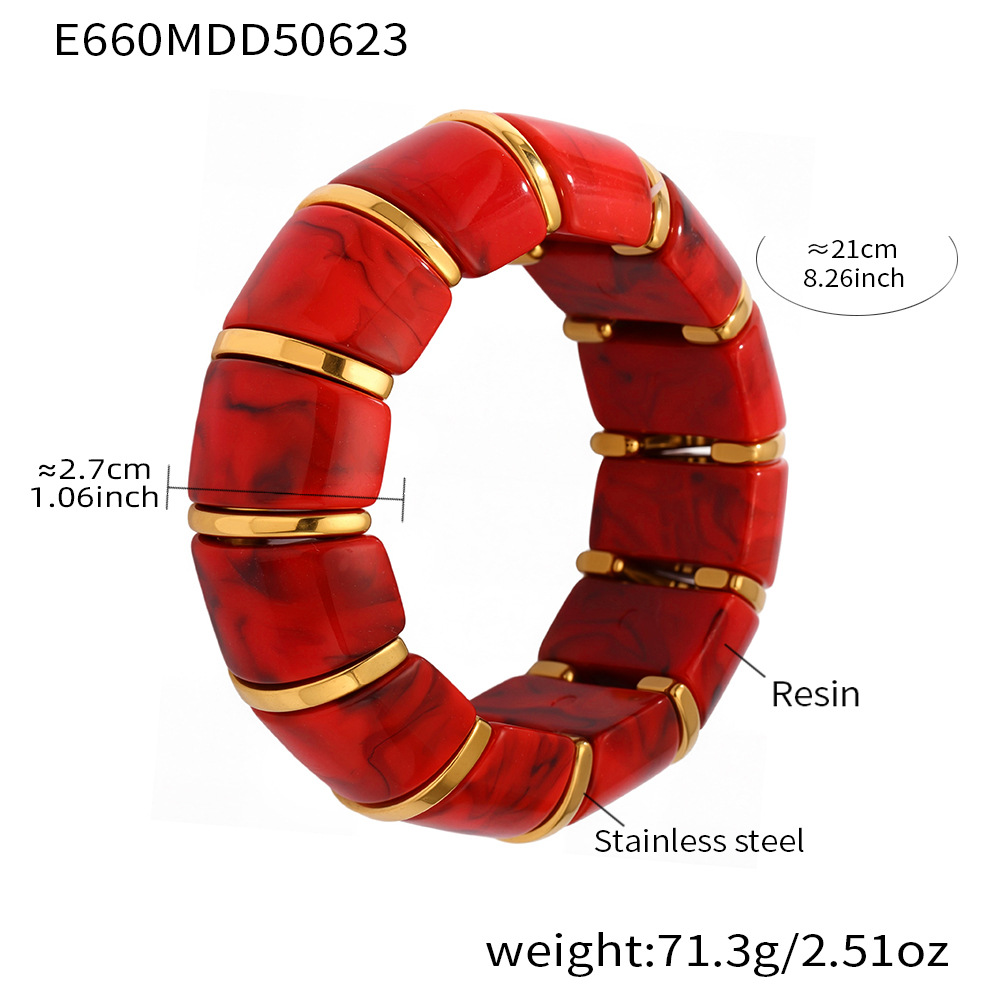 E660-레드 엘라스틱 팔찌 20cm