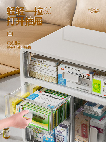 Medicine box for household medicines and medicine storage box medicine box for household large-capacity multi-layer drawer-type medical small medicine box