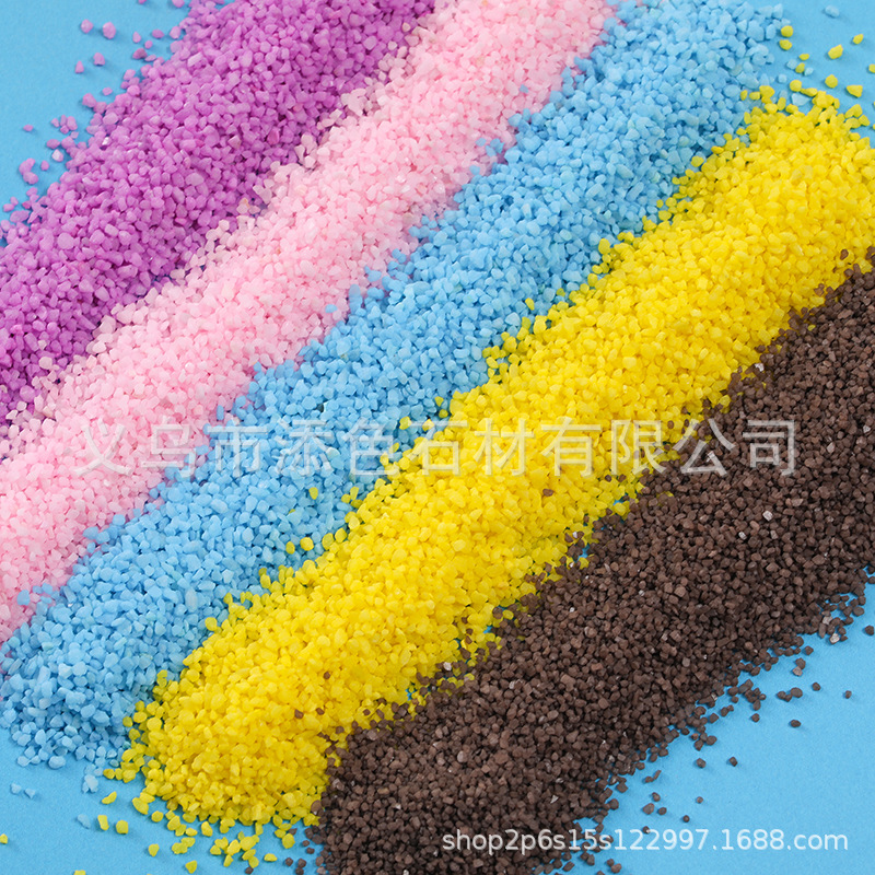 Arena de color, arena gruesa, juguetes de arena para niños, arena granular, arena de deseo, micro paisaje, arena de color 20 mesh