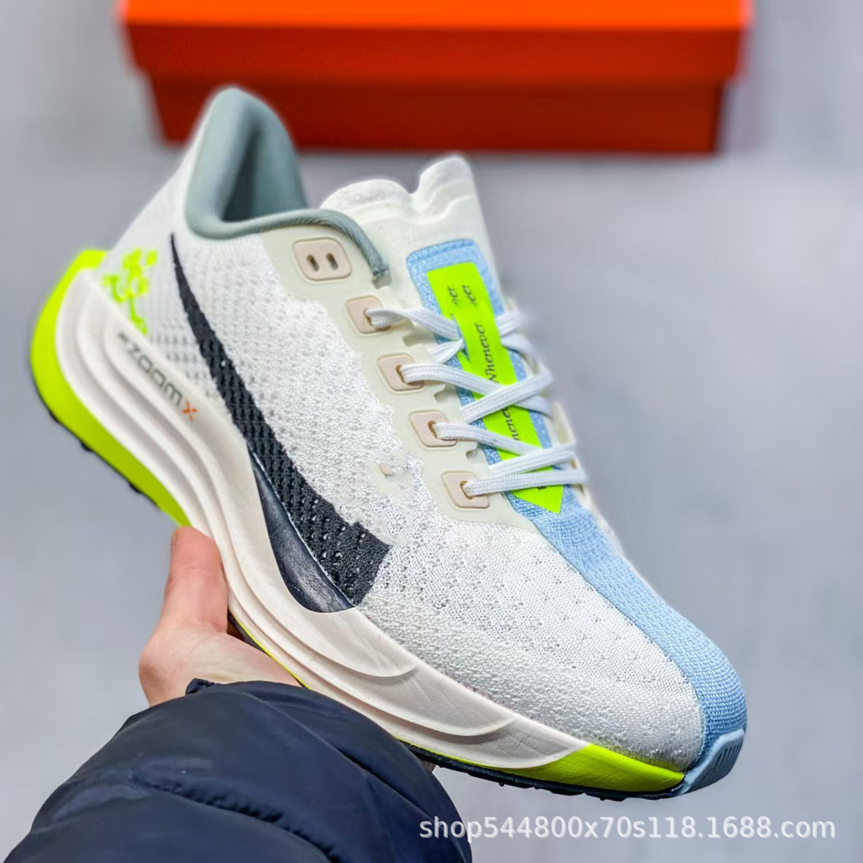 Pegasus Plus Marathon de doble capa, todo fósforo, antideslizante, resistente al desgaste, zapatos para correr casuales de corte bajo, malla para hombres y mujeres