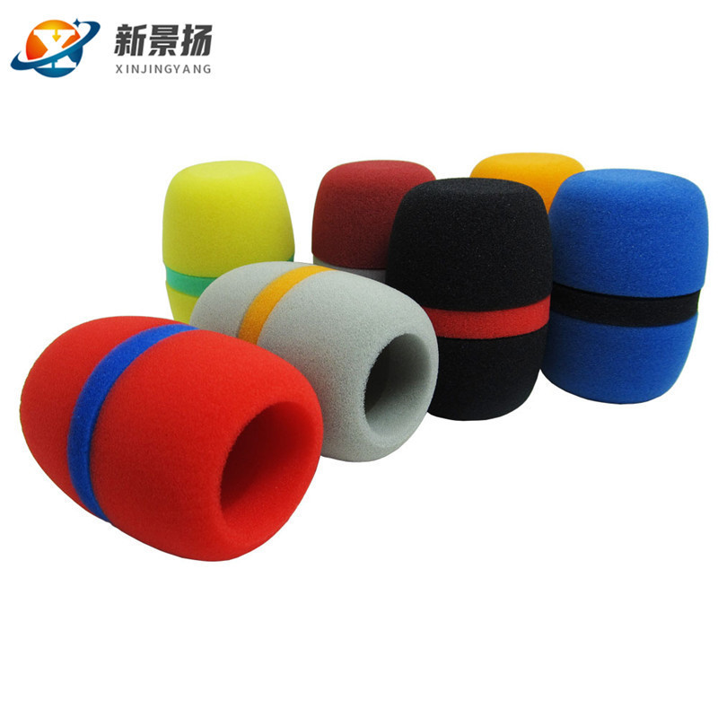 高档优质加厚海绵话筒套麦克风海棉罩防风套咪罩开槽高回弹