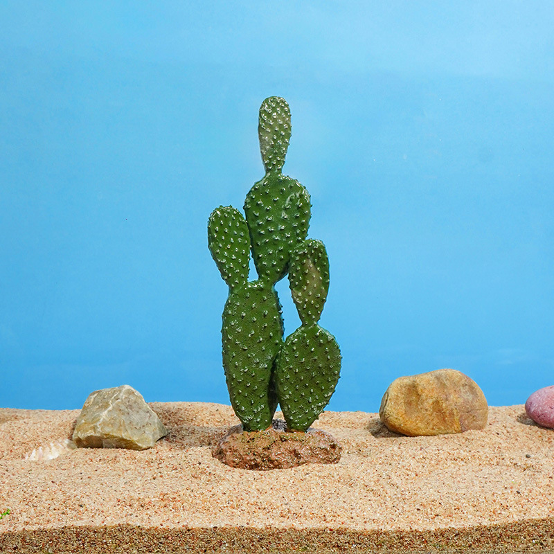 Decoración para Reptiles, Árbol Cactus Fósil, Adorno para Paisajismo, Escondite para Lagartos, Geckos y Serpientes