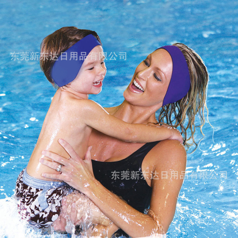 Neopreno diadema de natación niños adultos ajustable impermeable protección del oído con orejeras buceo diadema de protección del oído