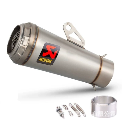 General motorcycle modified exhaust pipe GP tail throat exhaust stainless steel tail section CBR1000RR/CBR500R (Motorcycle exhaust pipe) - type-a-with-stickers