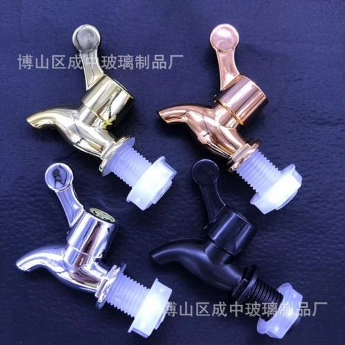 Bottle glass jar plastic faucet spout glass bottle faucet wine jar food grade switch accessories wine jar valve