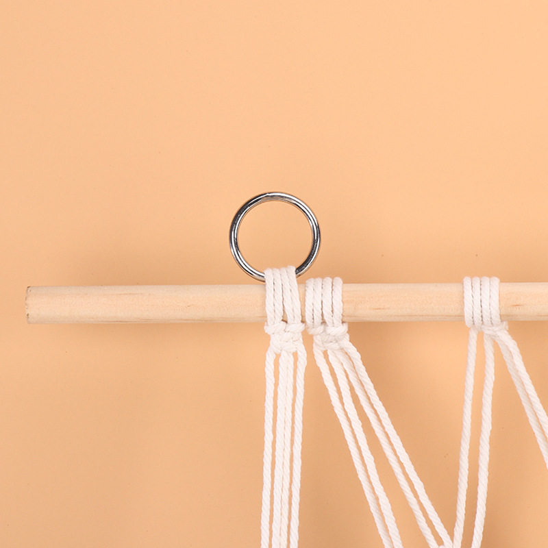 (2개) 스토리지 태피스트리 손으로 짠 코튼 로프 장난감 그물 가방 홈 벽 장식 선반 장난감 스윙 교수형 바구니