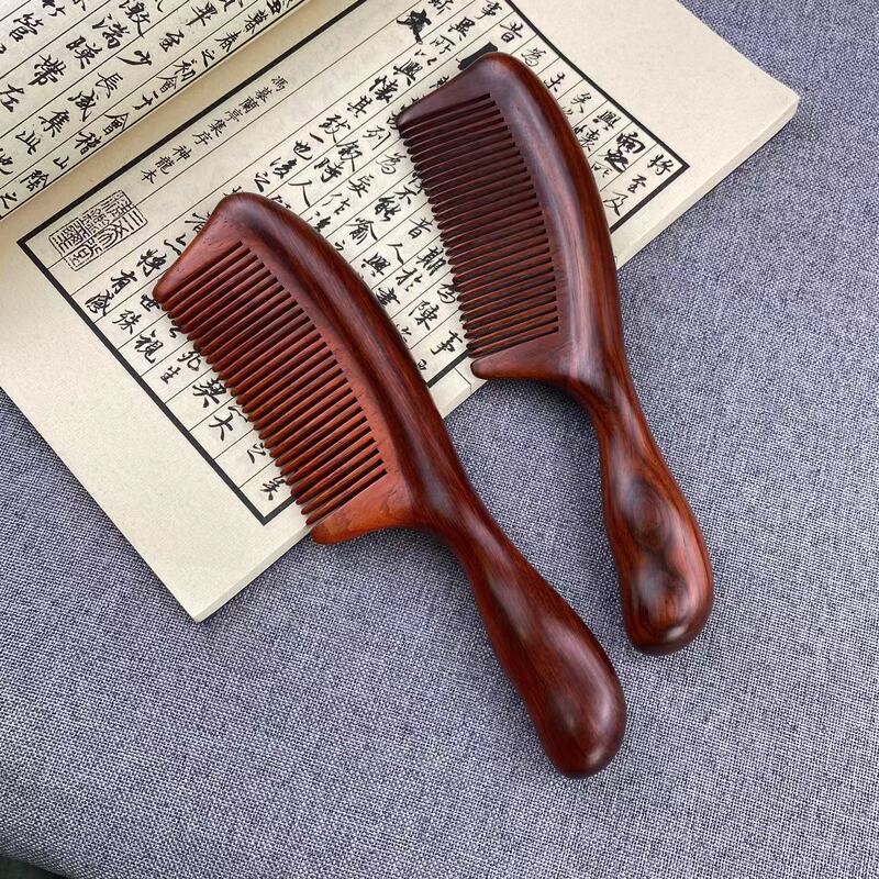 檀木櫛ワイド歯巻き櫛頭皮マッサージ女性専用経絡大歯櫛大サイズ家庭用|undefined