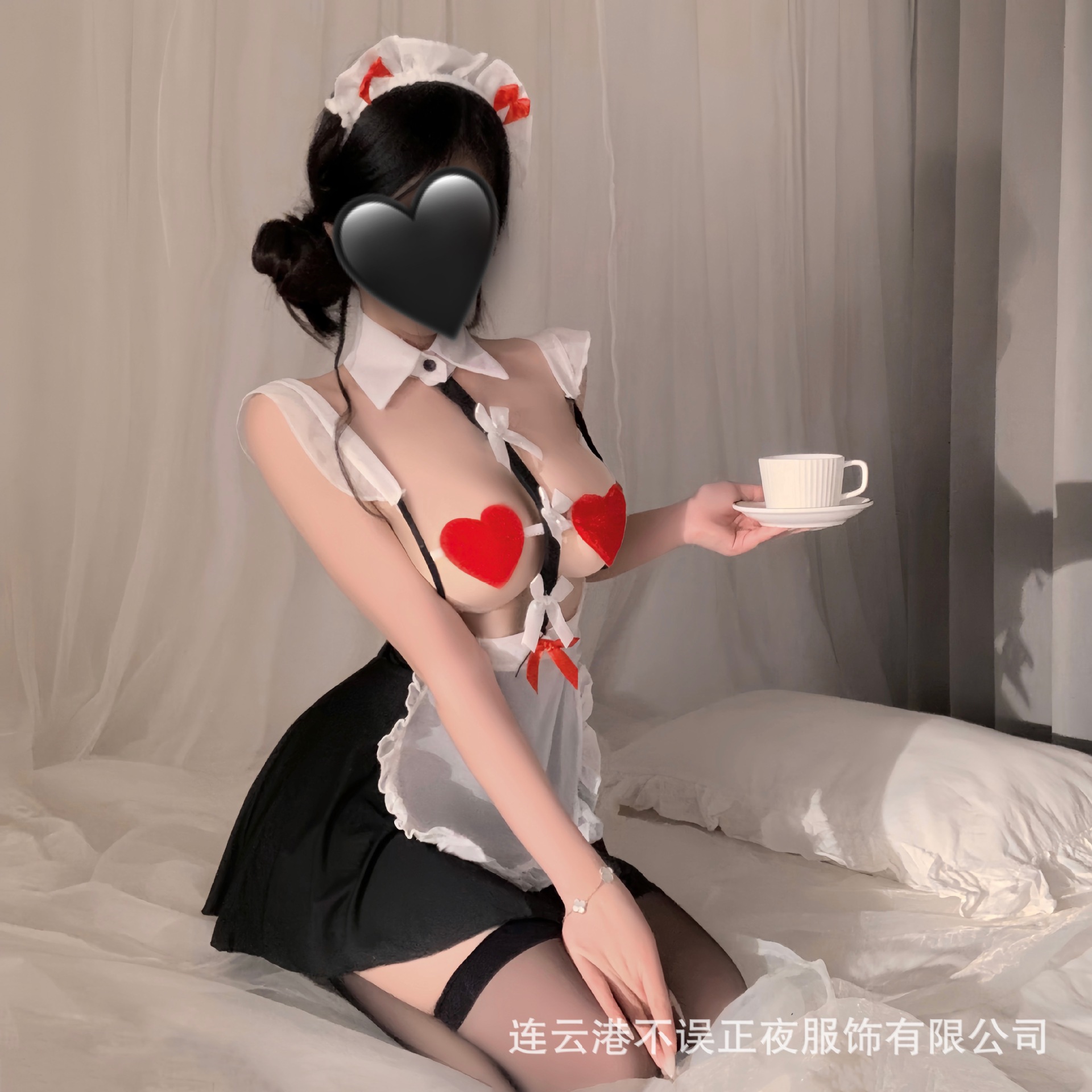 밤에 잠을 못 이루는 섹시한 속옷, 섹시한 메이드복, 순수한 욕망, 탈착 불가 유혹, 커플의 재미있는 잠옷, qqny 슈트