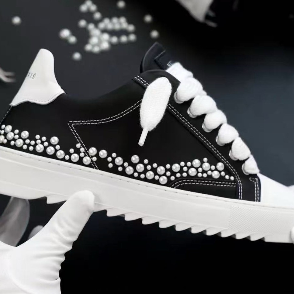 European In-Stock Numeris Shoes Men's Sneakers, Hand-Painted Canvas Shoes, Fashionable and Trendy, Personalized Customization