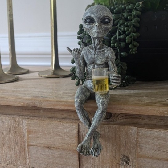 Resin statue樹脂宇宙人ufo屋外小人花園像装飾|undefined