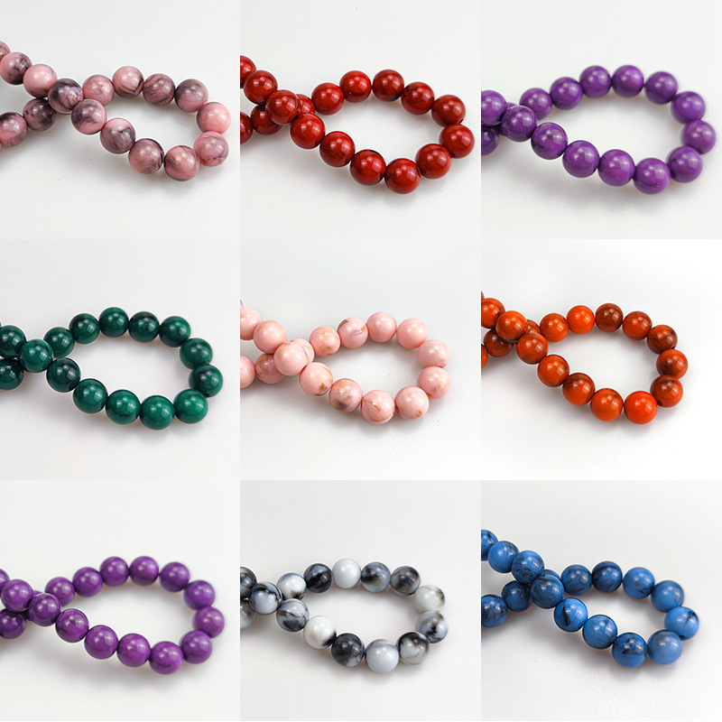 Two-color acrylic plastic round beads