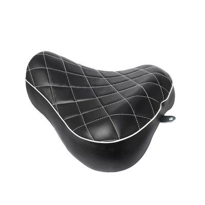 Suitable for Harley Xl883/1200 Modified Black Front Seat Cushion and Front Seat Bag, 1983-2003 (Motorcycle cushion) - 577-rhombus
