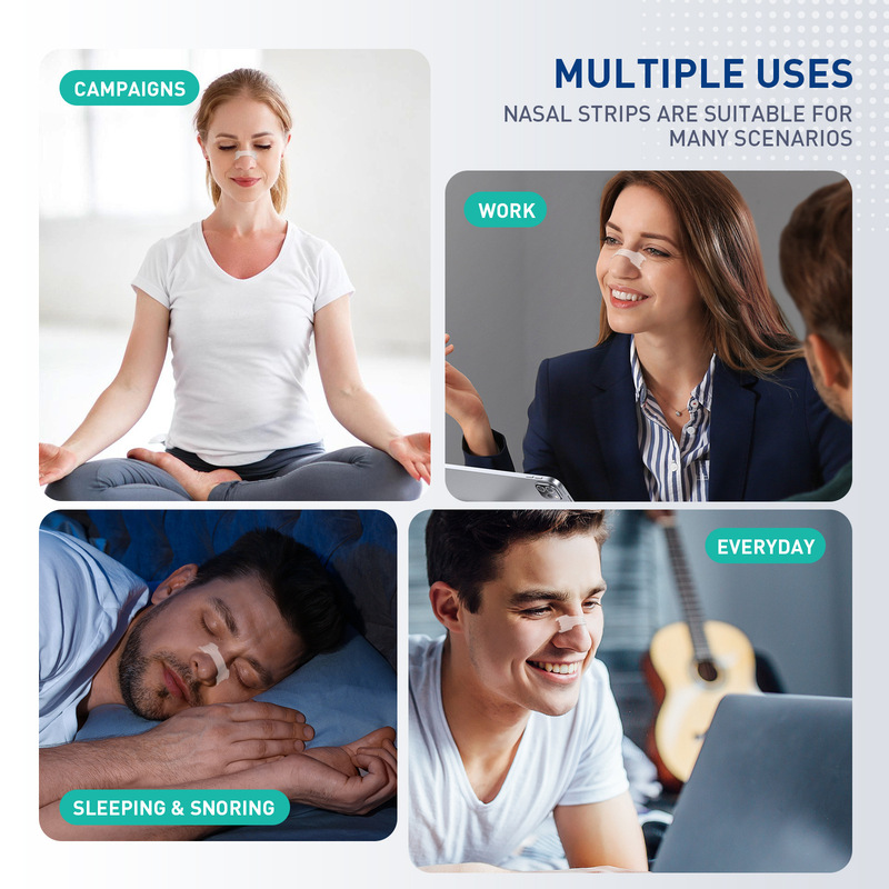 跨境爆款打鼾鼻条止鼾通鼻贴Nasal Strips止鼾口呼吸扩张条|undefined