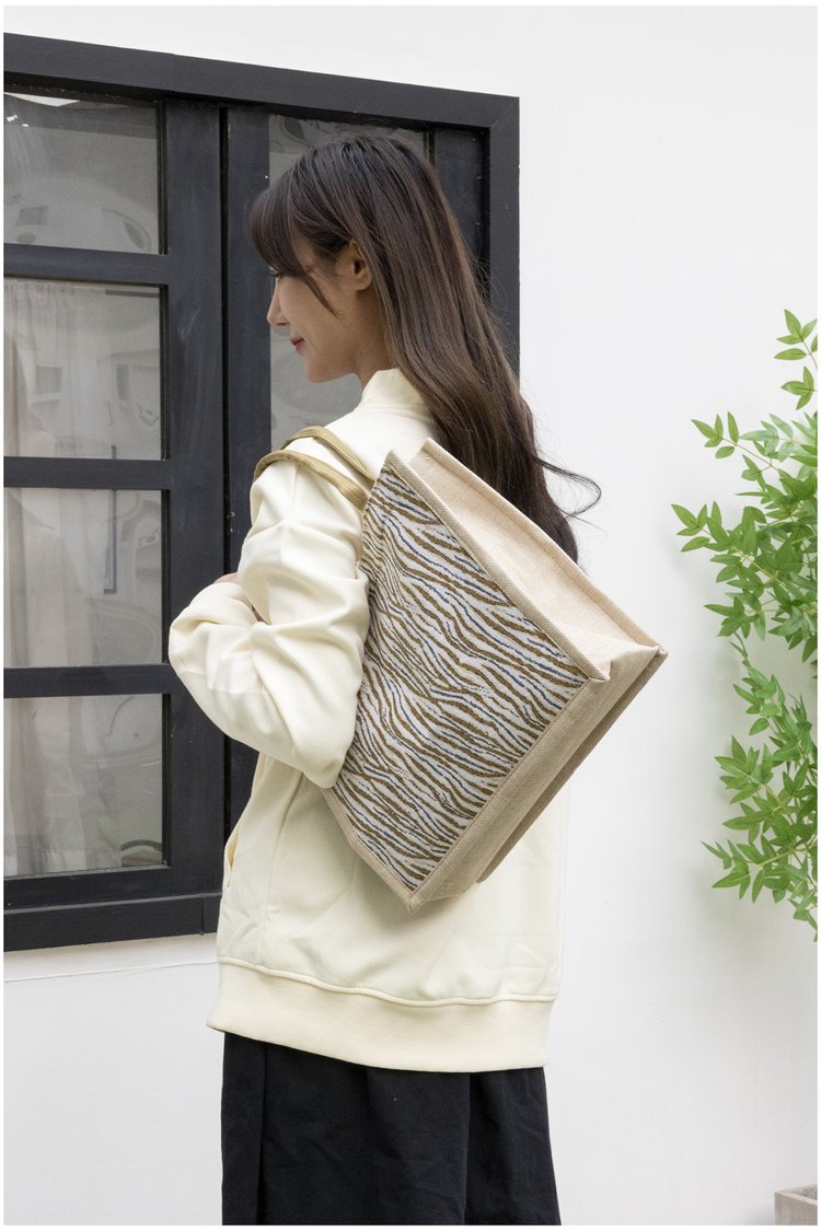 Large-capacity commuting handbags, cross-border bestsellers, hand-carried tote bags, ins linen texture single-shoulder tote bags undefined