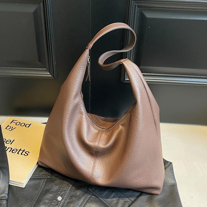 Casual de cuero suave de gran capacidad bolso de brazo para mujeres 2024 nueva textura versátil bolso de hombro de alta calidad bolso de viaje de trabajo
